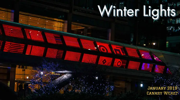 Winter Lights at Canary Wharf London