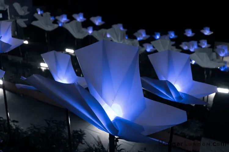 1st Bomb to fall on the City of London - Salters Company 2 salters garden blue aqua