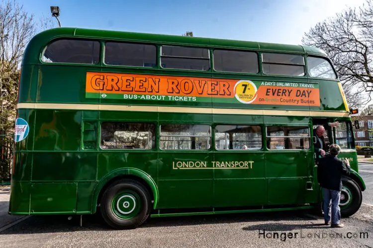 RT green bus side