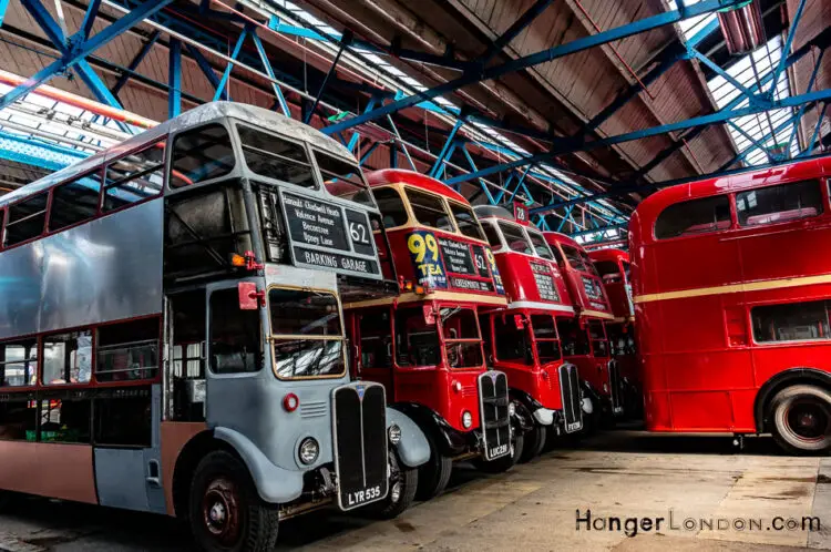 RT buses in the depot
