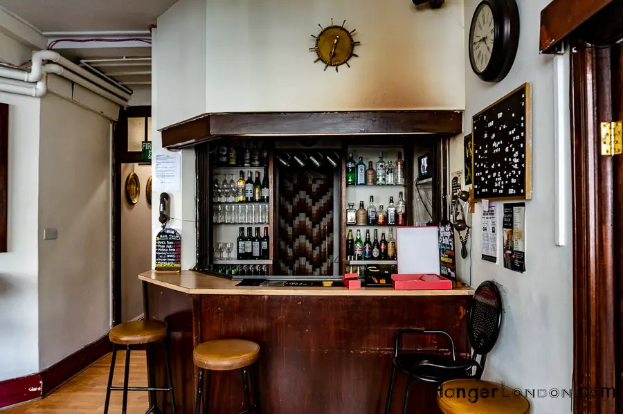 Bar area of the India club Lounge