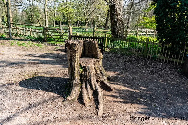 The Untold Story of Holland Park: A History Beyond the Crown 18 Tree trunk seat Holland park