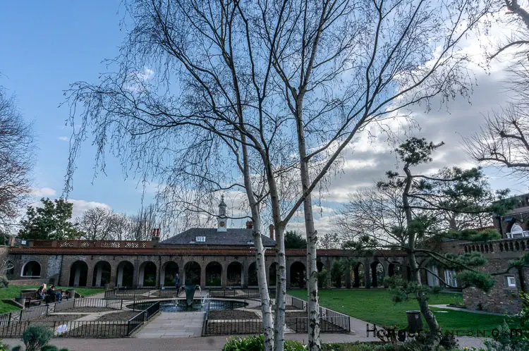 Holland park vista with arways and patios