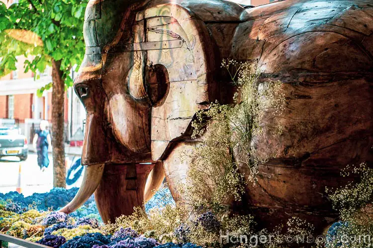 The definitive list of all 88 entries at RHS Chelsea in Bloom 2019 Flower Show 32 Chelsea in Bloom Marshall Wace 6 wooden elephant