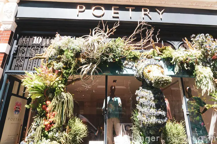 Window in bloom for POETRY Chelsea