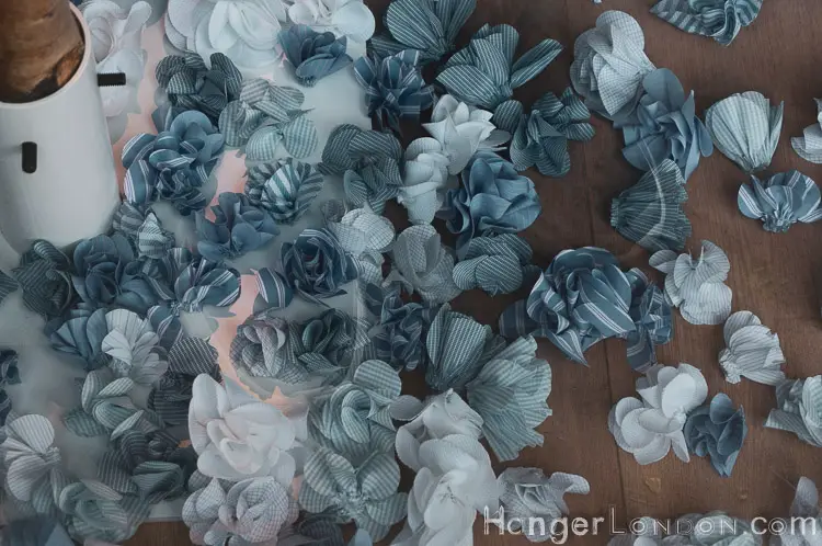 The definitive list of all 88 entries at RHS Chelsea in Bloom 2019 Flower Show 16 Shirt fabric flowers for Chelsea in Bloom Thomas Pink