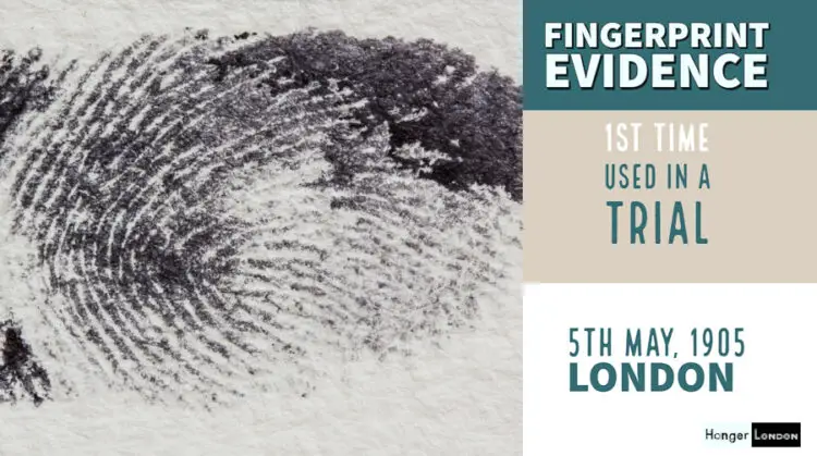 first time fingerprint evidence used in a trial