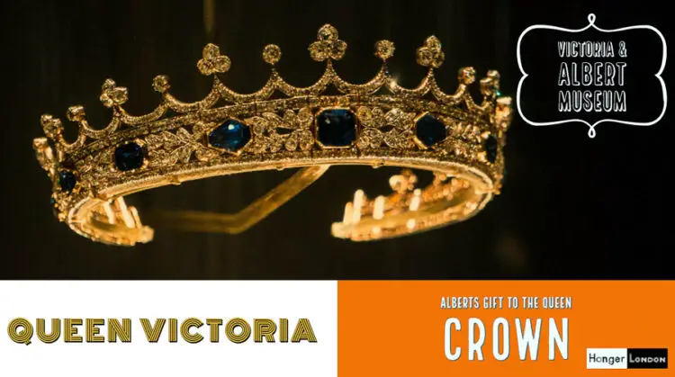 Queen Victorias Crown on display at the Victoria and Albert Museum