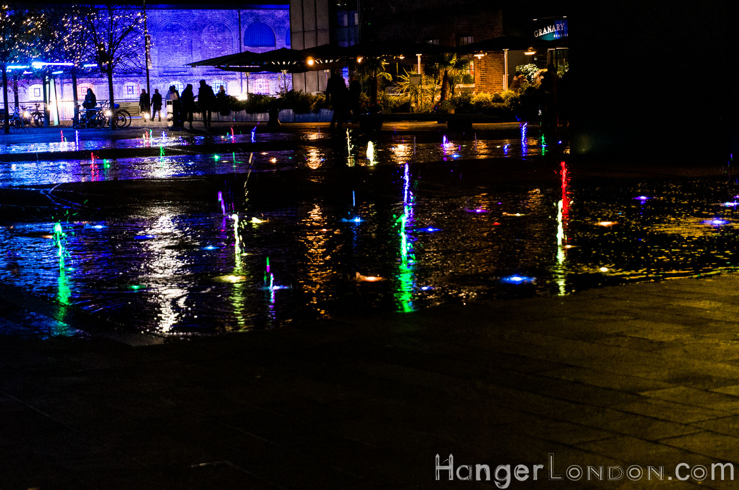A Festive Farewell: London's Last Christmas Before Covid-19 38 Granary Square water lights 2019