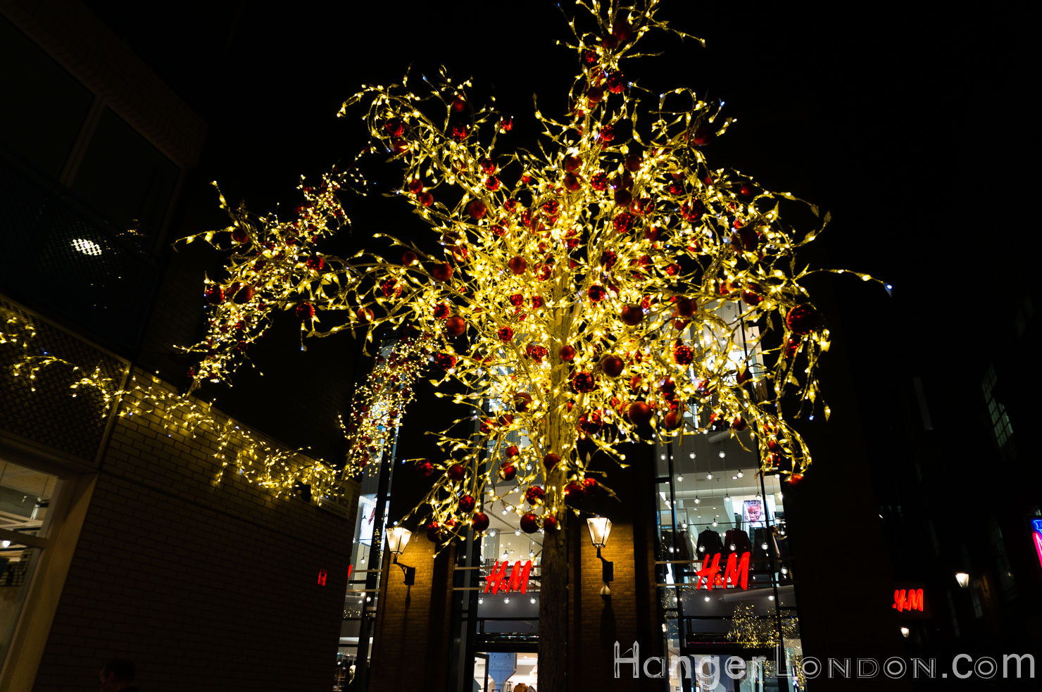 Covent Garden street tree decoration