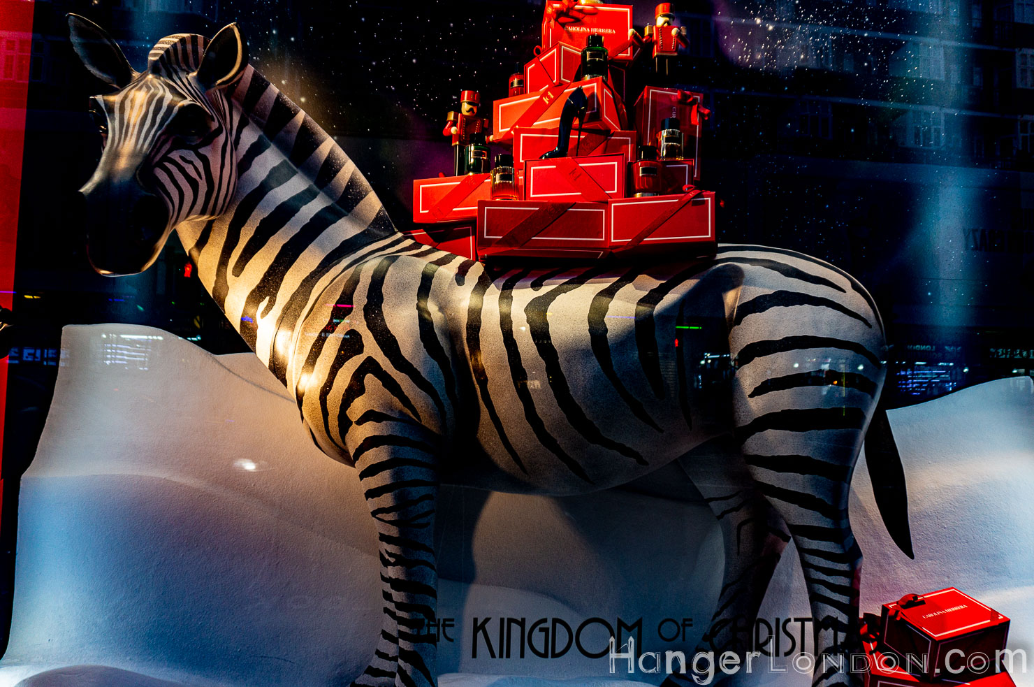 A Festive Farewell: London's Last Christmas Before Covid-19 18 Harrods Window Zebra