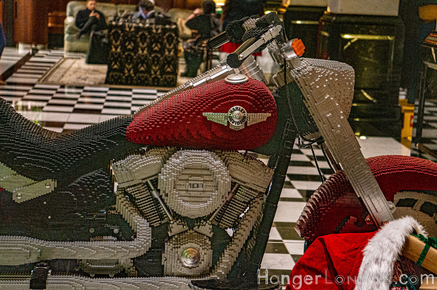 The Savoy lego motorbike front