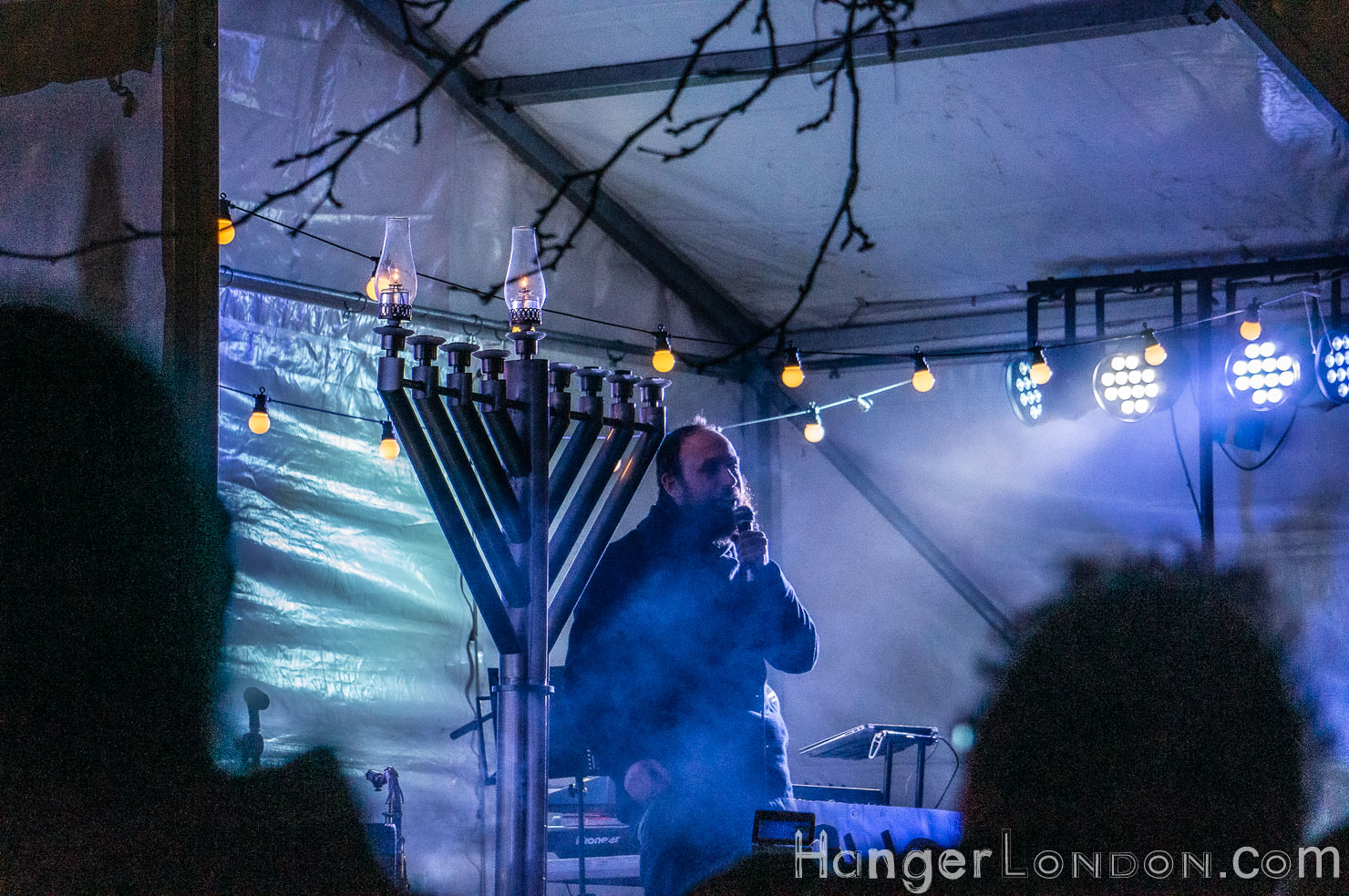 Light up your Hanukkah with the Laser Menorah festival in Islington 1 Menorah lighting Islington Rabbi Mendy