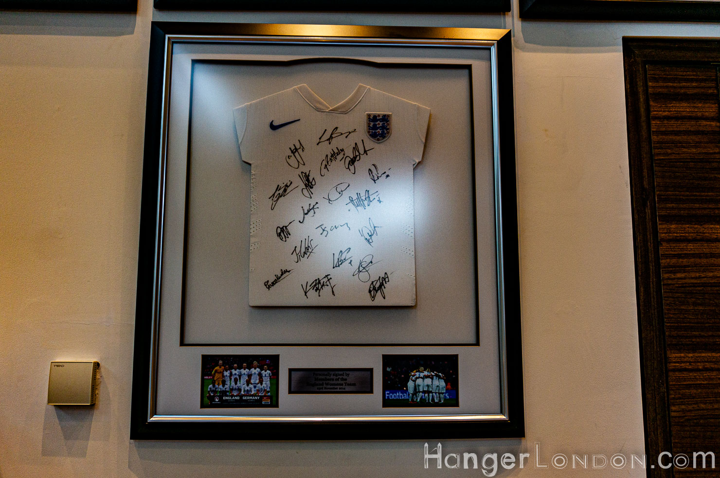 The Football Shrine at The Hilton London Wembley 6 hilton womens england team signatures