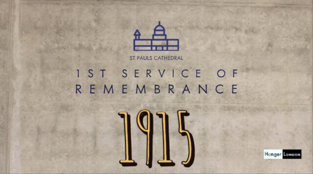 1st service of Remembrance and Payer 1915