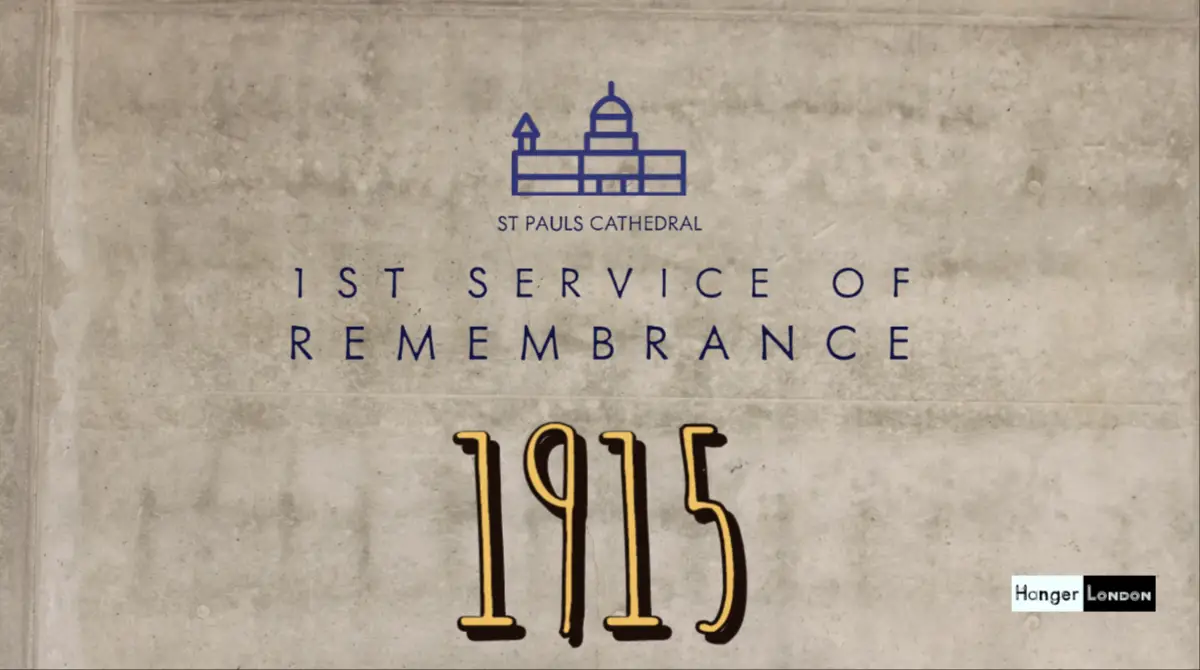 Hangerlondon404 2 1st service of Remembrance and Payer 1915