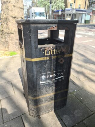 Metal Street Bin